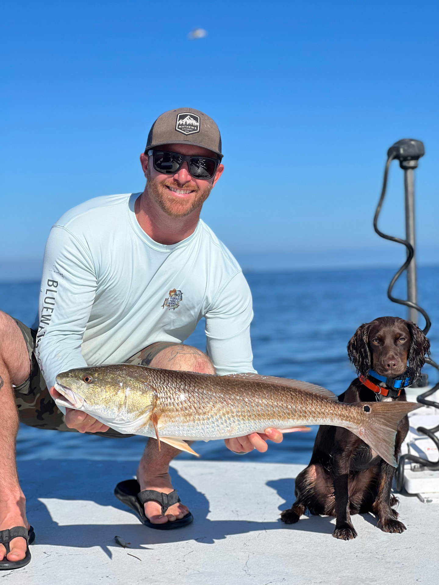 Captain Andrew Burgess on the water
