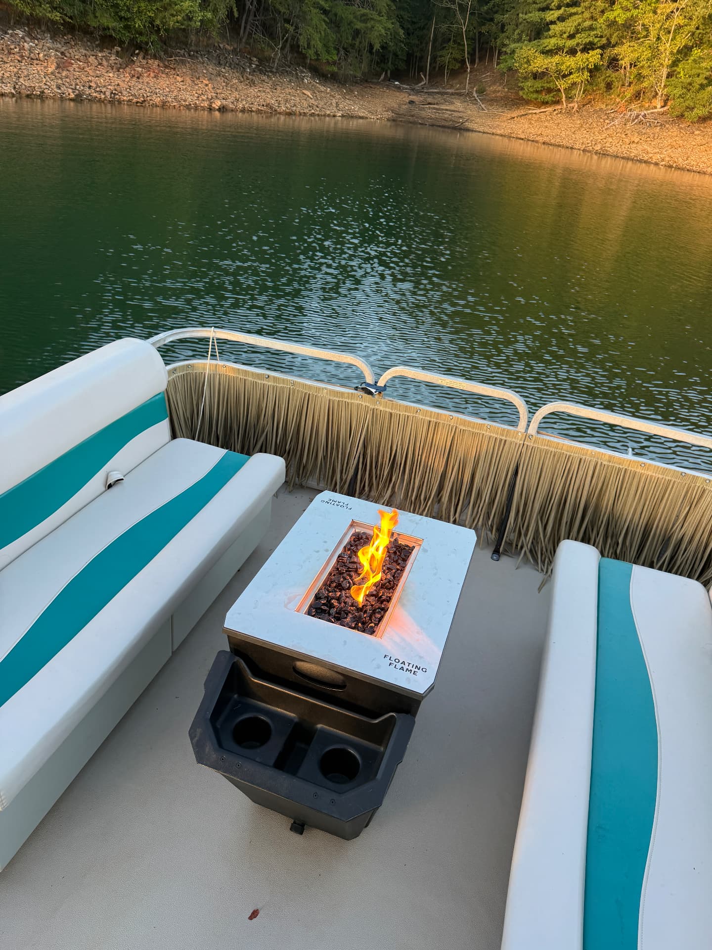 Lake Blue Ridge tiki boat
